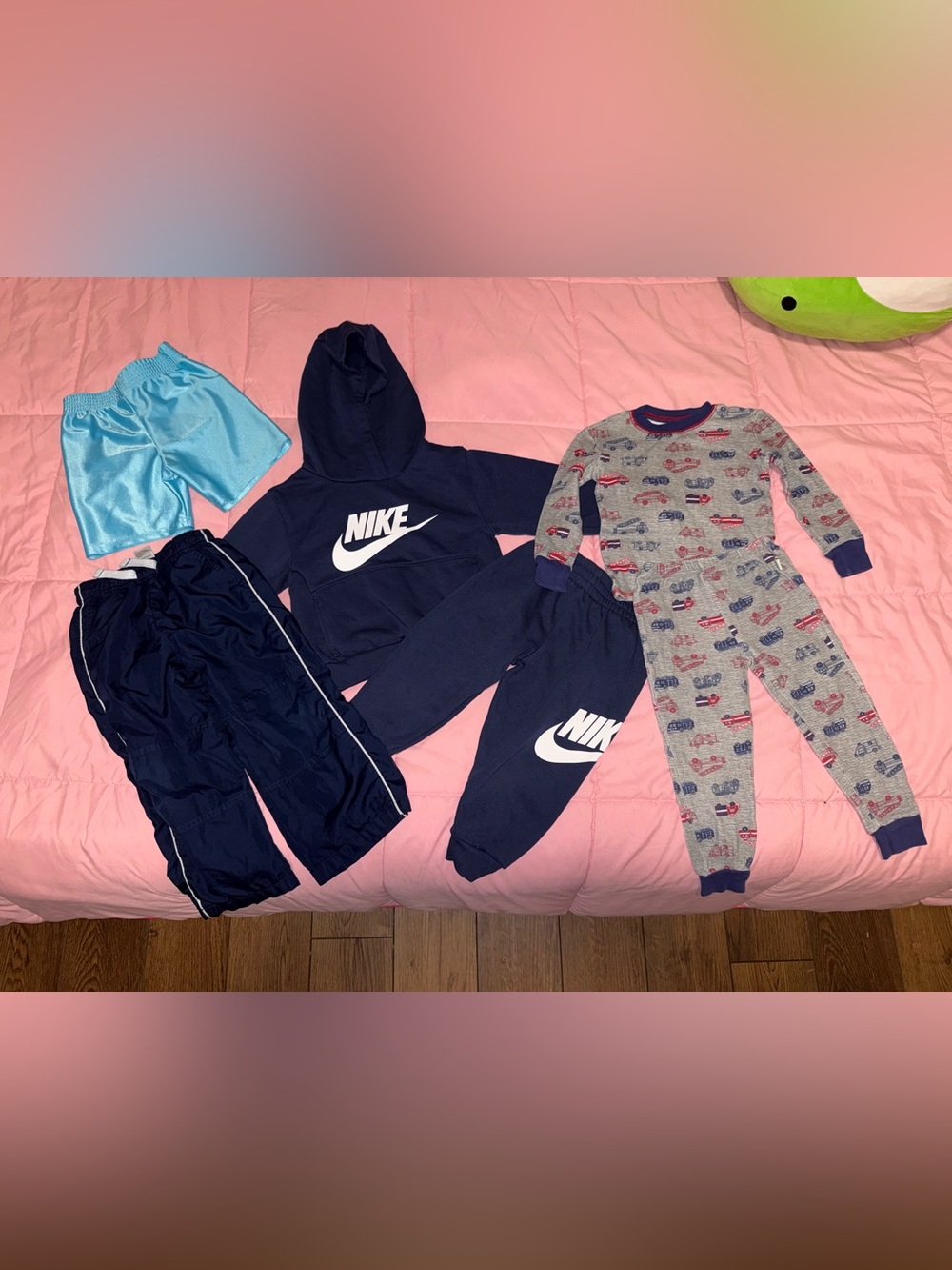 Nike Navy Blue Kids Hoodie & Joggers Set with White Logo